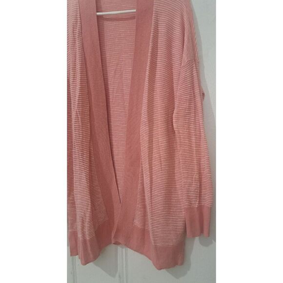 GAP Sweater Womens Small Cardigan BLUSH PINK ANY SEASON LONG COTTON open Front - Picture 2 of 7